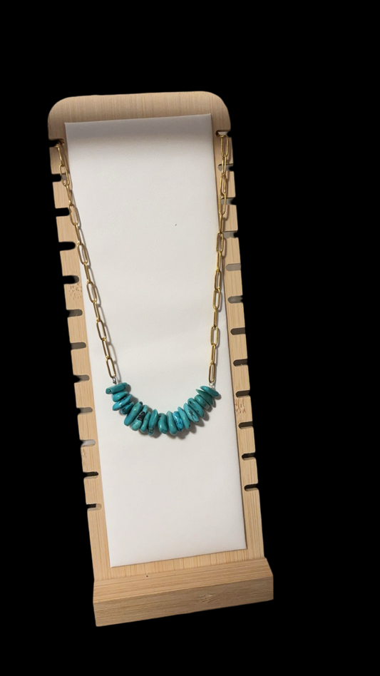 Golden Cowboy Turquoise Necklace